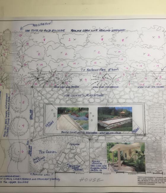 photo of a design plan for a past client